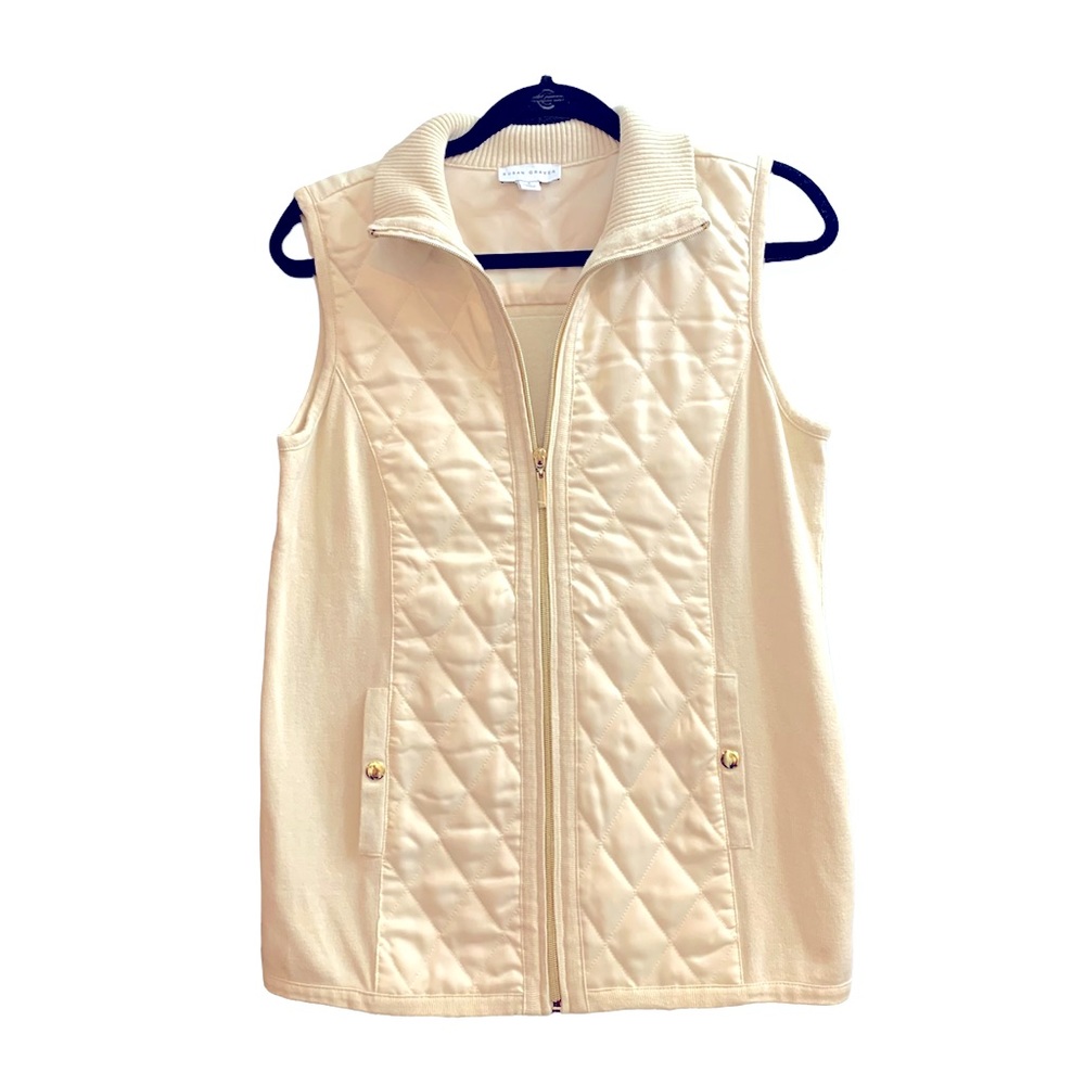 Susan Graver zip front sweater vest